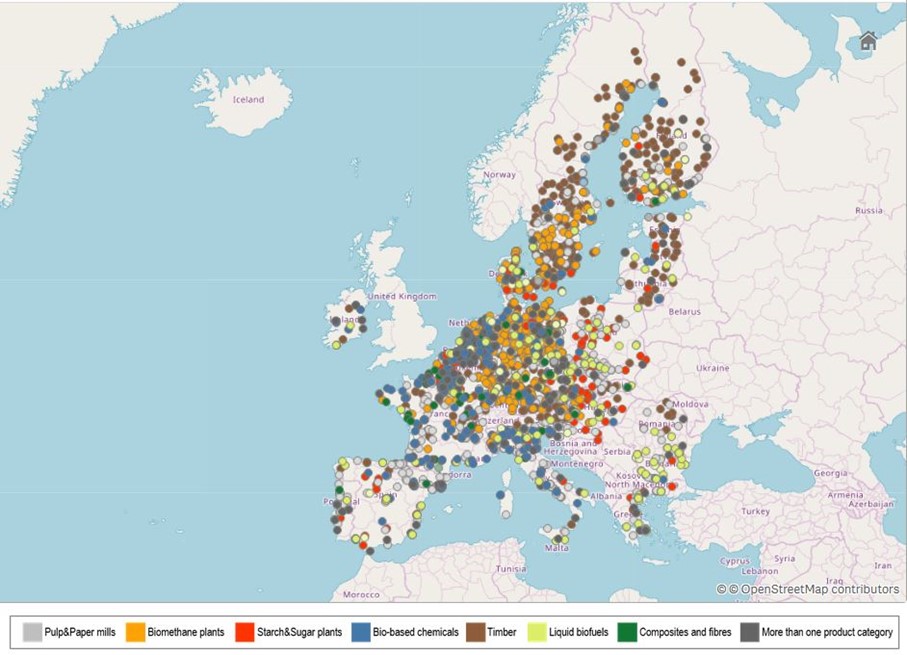 Dashboard van bio-raffinaderijen